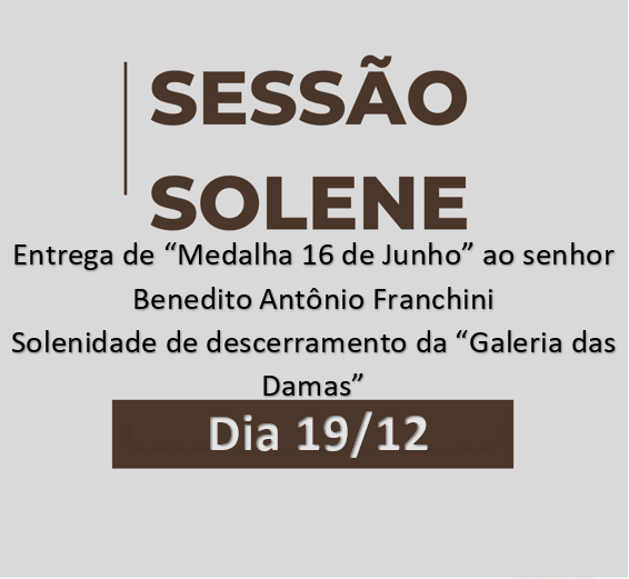 Sessão Solene - 19/12 